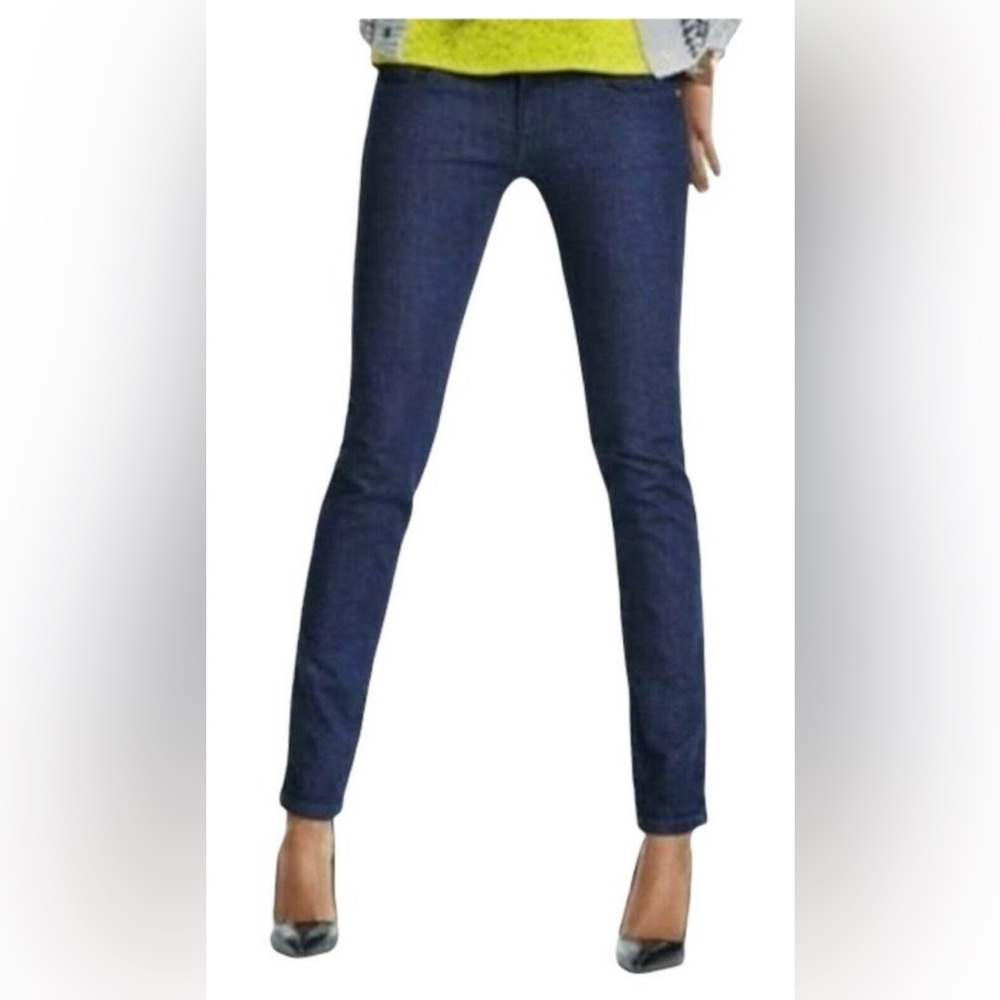 CAbi 3040 Dark Denim Skinny Jeans Cotton Spandex size 8
